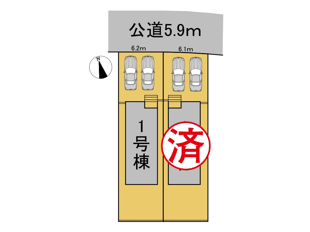 クワイエ　岐阜市日光町第4　全2区画分譲の区画図|■区画図
■YAMADA電機の　ヤマダ不動産　株式会社リライフ　
いつでもお問合わせ下さい。