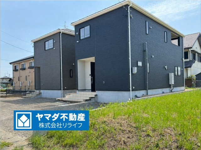 クワイエ　羽島市小熊町内粟野第２　全２区画分譲の外観|■１号棟
■YAMADA電機の　ヤマダ不動産　株式会社リライフ　岐阜店■
耐震性能・制震性能を備えたおうち！
震度７の揺れに鍛えられた、建築基準法の1.5倍の壁量と制振装置（SAFE365）を完備