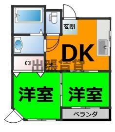 仲介手数料0円！！スリーハイツの間取り