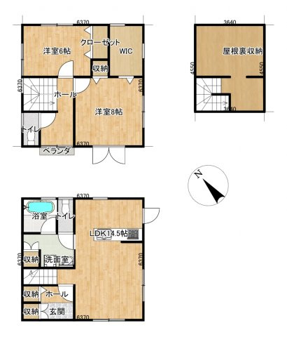 いわき市小名浜字吹松　戸建て　不動産プラスの間取り