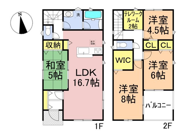 クワイエ　羽島市竹鼻町第５　全１区画分譲の間取り|■１号棟　■ヤマダ不動産　株式会社リライフ　
■夢のマイホーム購入をフルサポートします！