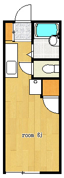 【間取り】 | シャトーレ金森 | 6帖1ルーム