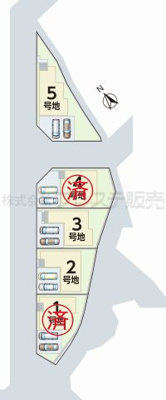 【区画図】 | 生駒市中菜畑２丁目の新築一戸建 全５区画 | 全体区画図