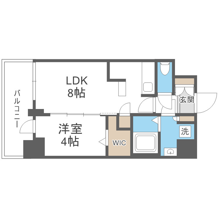 プランドール新北野の間取り