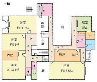 【間取り】 | 西宮市　甲陽園目神山町　中古戸建