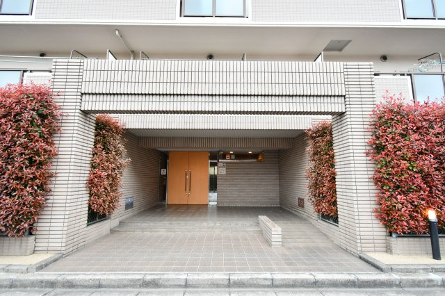 サーパス上尾第2|清潔感あふれるアプローチ。総戸数34戸の落ち着いた規模感で、住まう方を優しく迎え入れます。管理の行き届いた佇まいが、資産価値と安心感を物語ります。