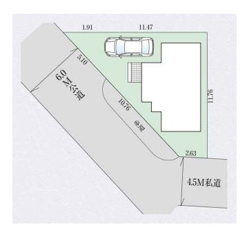 【区画図】 | 東久留米市中央町３丁目　新築戸建て | 南西×南道路に面した陽光溢れる邸宅が誕生