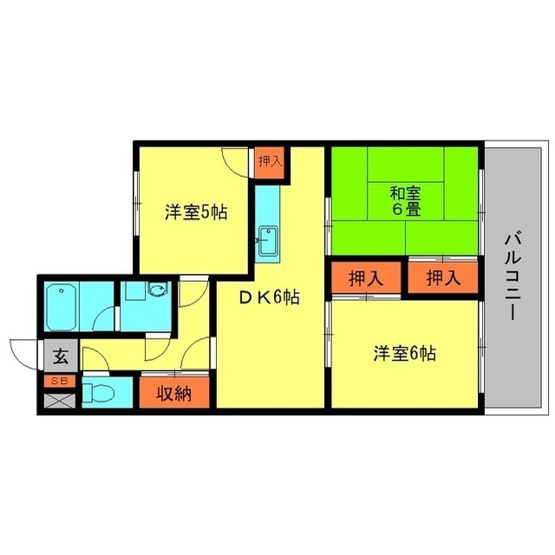 【間取り】 | サンバード春日 | 現況優先です。