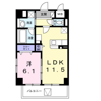 【間取り】 | Ｙ’ｓ　ＳＴＡＴＥ　天王台 | 間取図