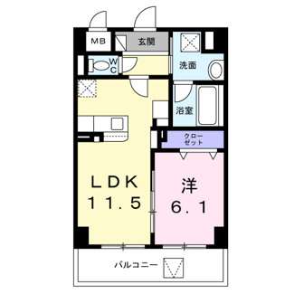 【間取り】 | Ｙ’ｓ　ＳＴＡＴＥ　天王台 | 間取図