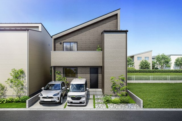 ＼新築モデルハウス／　好評販売中！　静岡市駿河区中原１期　全２邸の外観パース