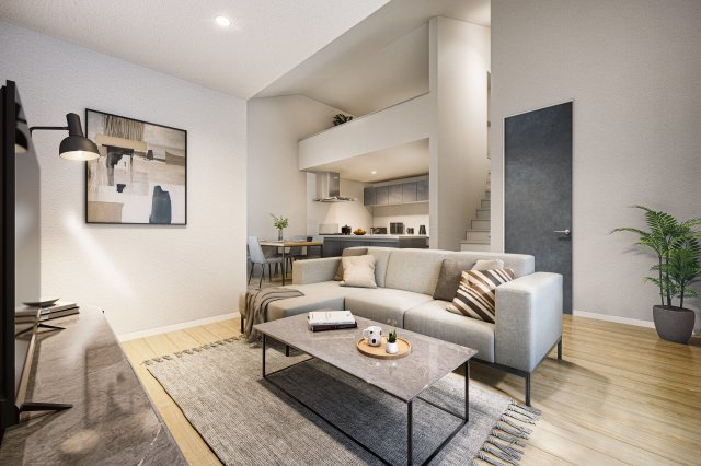 ＼新築モデルハウス／　好評販売中！　静岡市駿河区中原１期　全２邸の内観：施工例|※完成後の暮らしをイメージした内観パースです