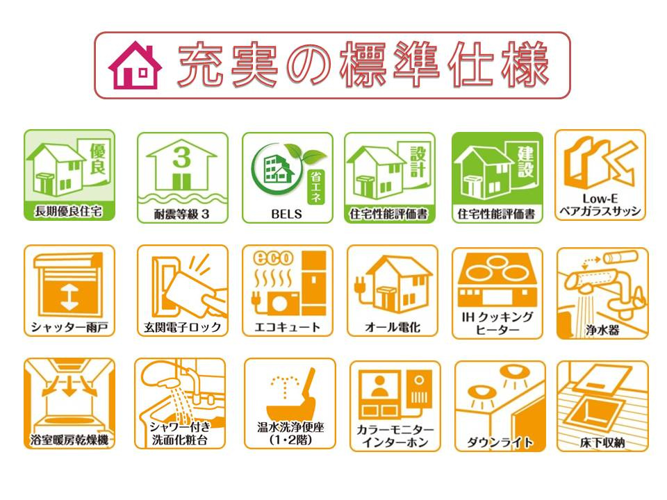 生駒市中菜畑２丁目の新築一戸建 全５区画のその他|長期優良住宅＆耐震等級３・住宅性能評価書を取得、省エネ仕様で快適にお住まいいただけます。