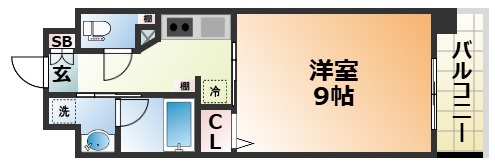 ベルフェリーク新神戸の間取り