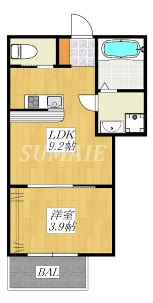 MAISON SAⅡの間取り|１LDK☆