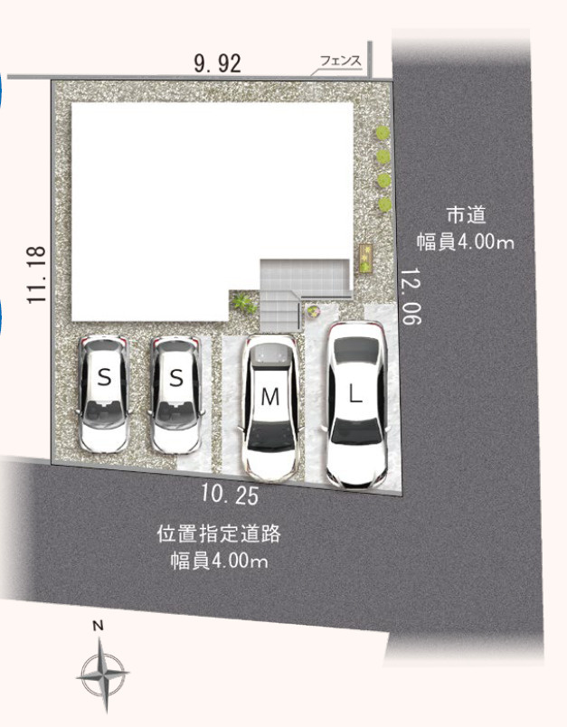 静岡市葵区松富一丁目8期　全1棟の区画図