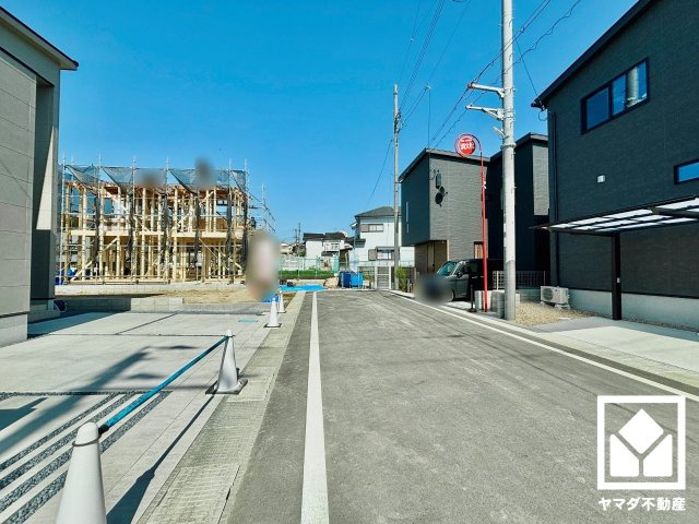 大津市月輪３丁目　4期　7号地の前面道路含む現地写真