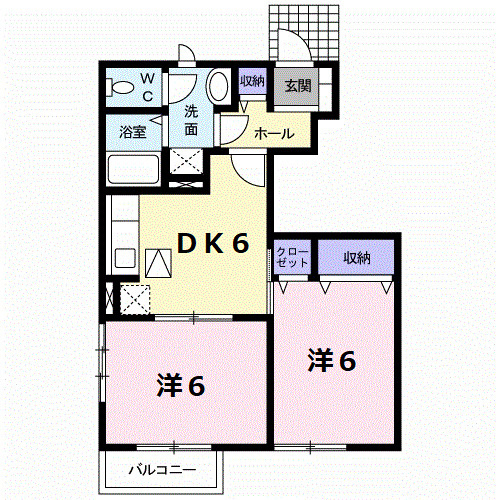 【間取り】 | フレグランスしらさぎＢ