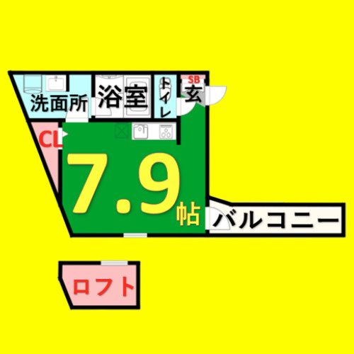 プリシェール名塚　名古屋市賃貸　仲介手数料無料の間取り