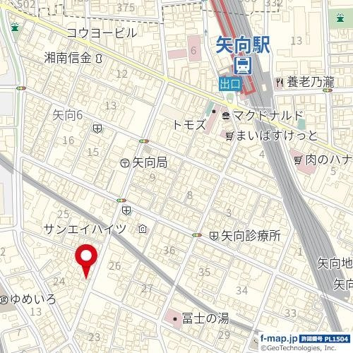 矢向三丁目（２４－２９）戸建の地図