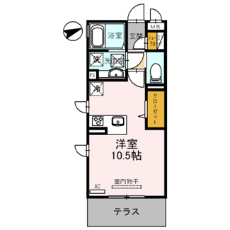 【間取り】 | アネスティー | 1Ｒ