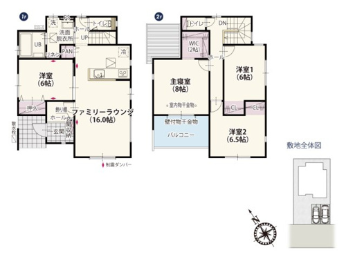 【間取り】 | LDKはストレートタイプでキッチンからも室内が見渡せる開放感のある設計。隣接した洋室は約6帖あるのでお子様のプレイスペースや在宅ワークスペースとして活用してみてもいいですね♪