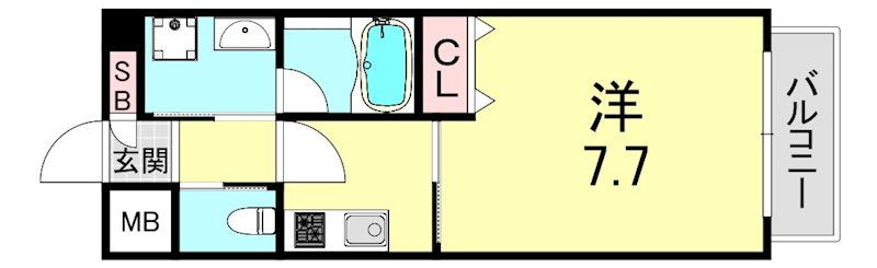 フレンシアノイエ難波南の間取り