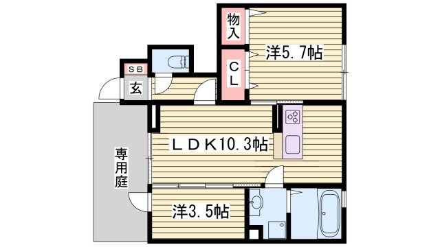 ウィット垂水Ⅱの間取り