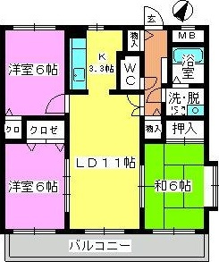 【間取り】 | コンフォート博多南 | 現況優先です。