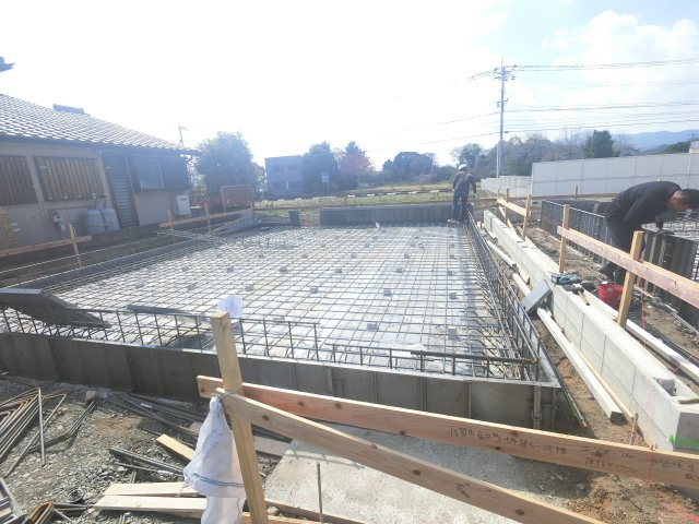 佐賀市金立町千布第3　1号棟の外観|基礎工事