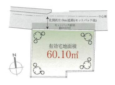 【土地図】 | 板橋区東山町　建築条件付売地 | 間口は9ｍ超えと開放的な立地です♪