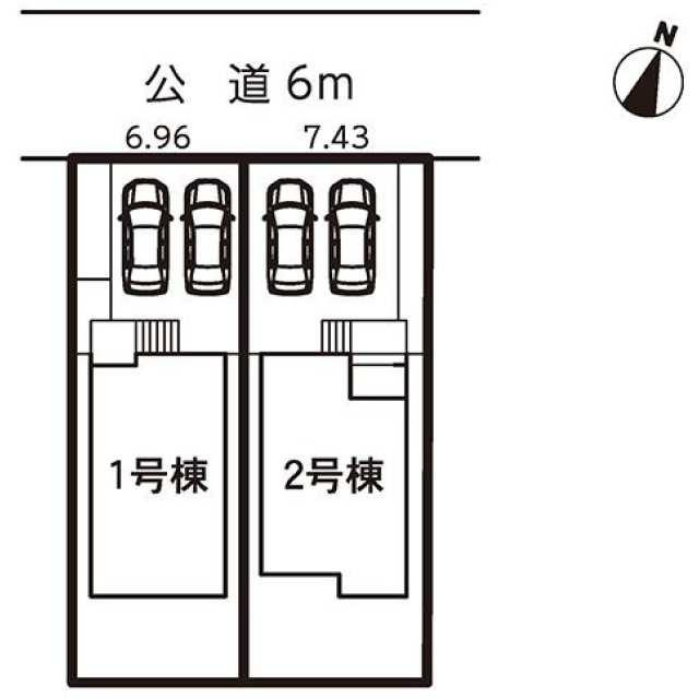 仲介手数料無料）春日井市高森台五丁目２号棟の区画図