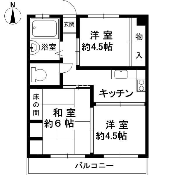 楠丘マンションの間取り