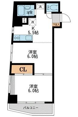 阪上ロイヤルハイツ第二の間取り