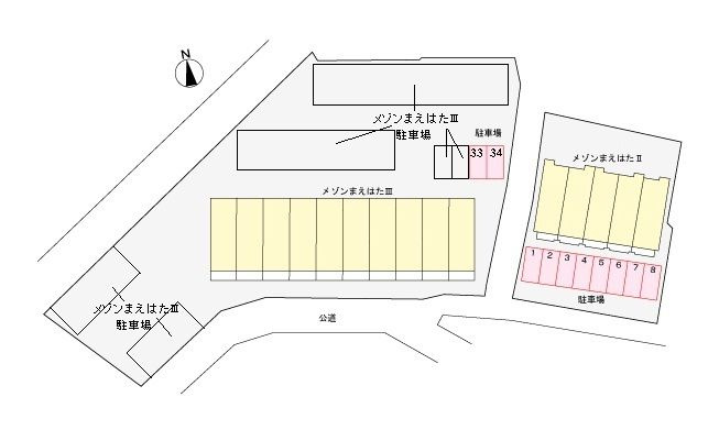 メゾンまえはたⅡの区画図
