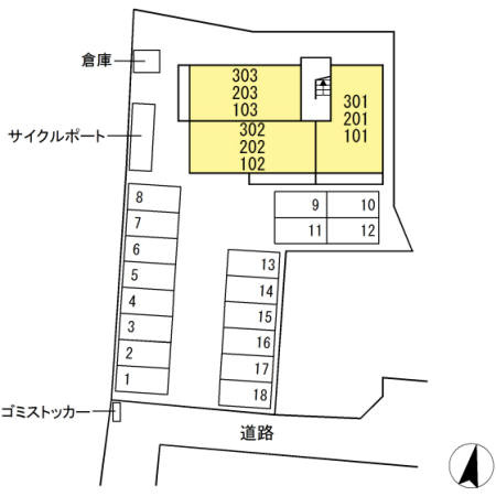 クレアレセント　Cの区画図