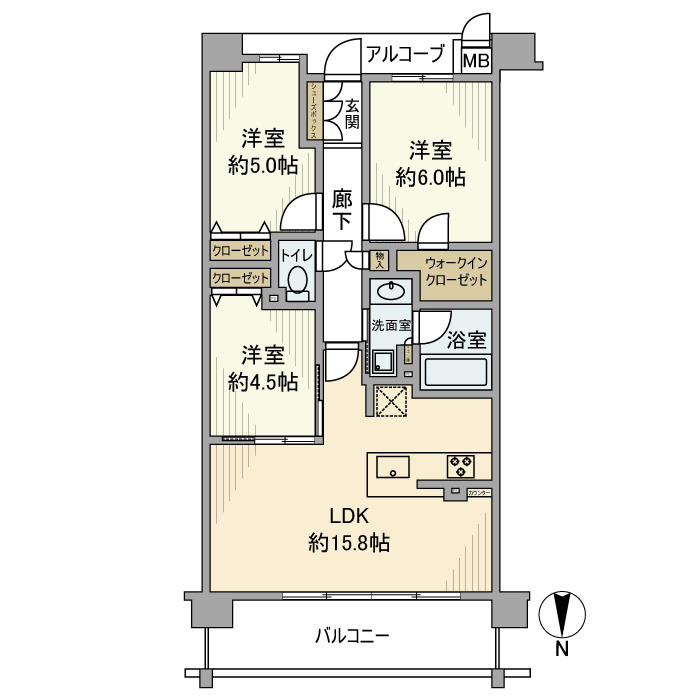 プレンディア住吉甲南町の間取り