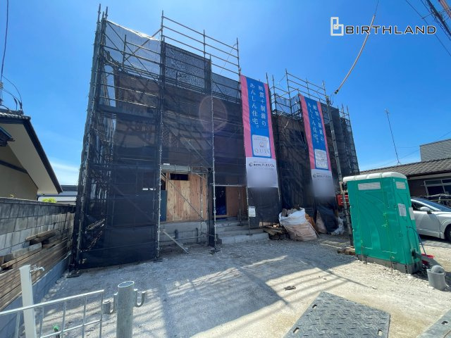 新築戸建・新築建売　足利市大前町第2　山前小学校・西中学校の外観|【2号棟】上棟致しました！2026年5月上旬撮影！