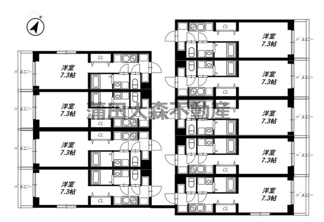 リヴシティ蒲田イーストの区画図
