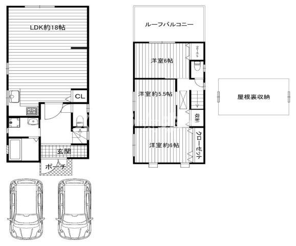 東中浜7 中古戸建の間取り|3LDKの物件です