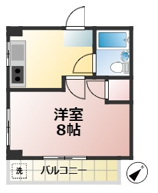 エランドール下馬　角部屋　陽当たり良好　の間取り
