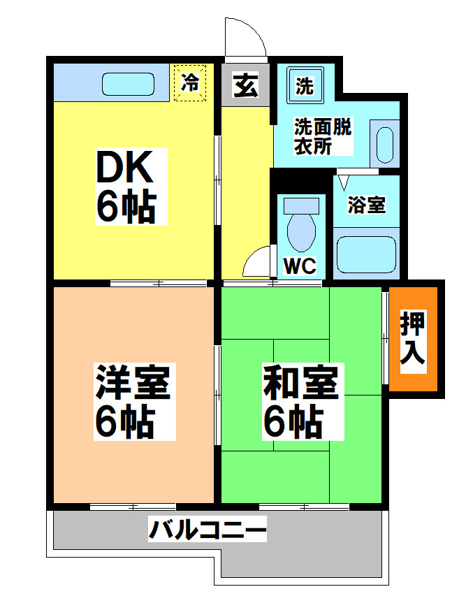 武蔵野市境南町２丁目の賃貸マンションの間取り