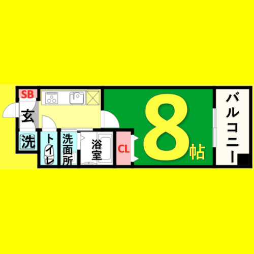 ユーレジデンス名駅南　名古屋市賃貸　仲介手数料無料の間取り