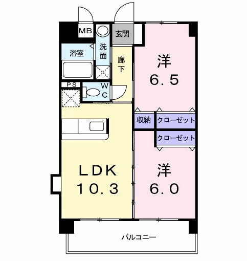 エヴァーグリーンＮの間取り