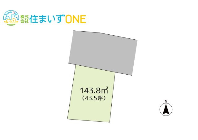 【土地図】 | 上山市新町１　売り土地 | ４３０万円、土地面積１４３．８㎡