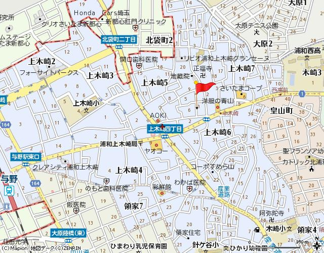 コーポ上木崎の地図