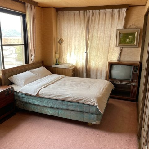 長野県大町市大町 元整形外科クリニックの寝室|ゆとりの広さです