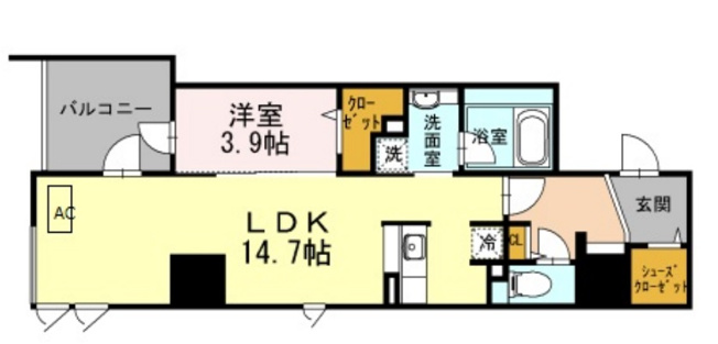 【間取り】 | Y's Court東梅田