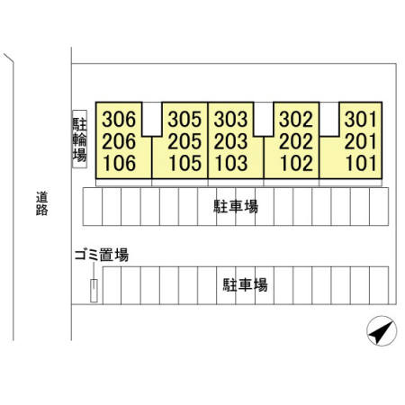 グランドール　ソシアの区画図|配置図