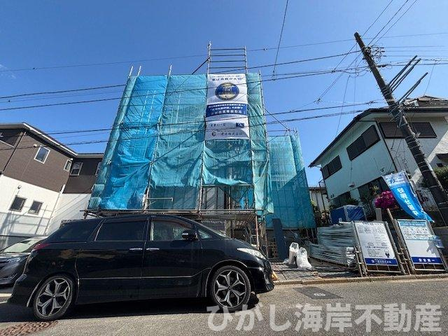 茅ヶ崎市堤　新築戸建　の外観|4月18日撮影　建築中　現地外観